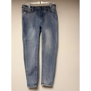 Rise Supply Co Skinny Jeans Womens 17 Blue Indigo Vintage Wash High Rise RSDM15